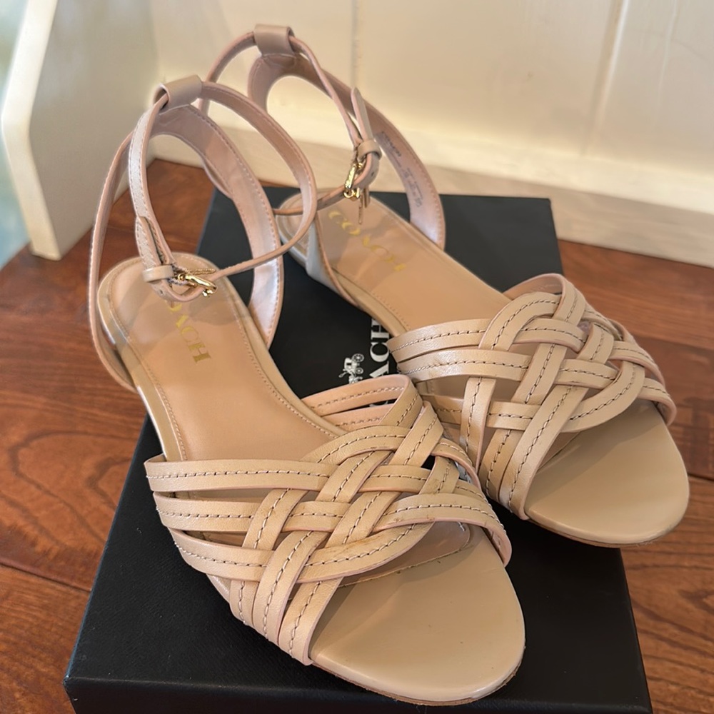 Coach Summers Sandal in Semi Matte Calf Beechwood
